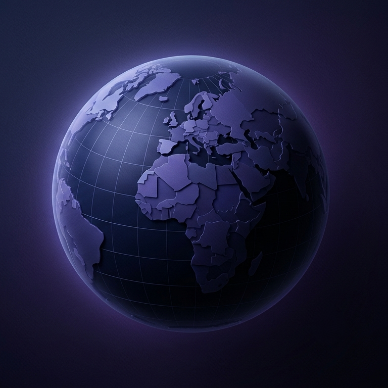 A rendered globe for Geonary